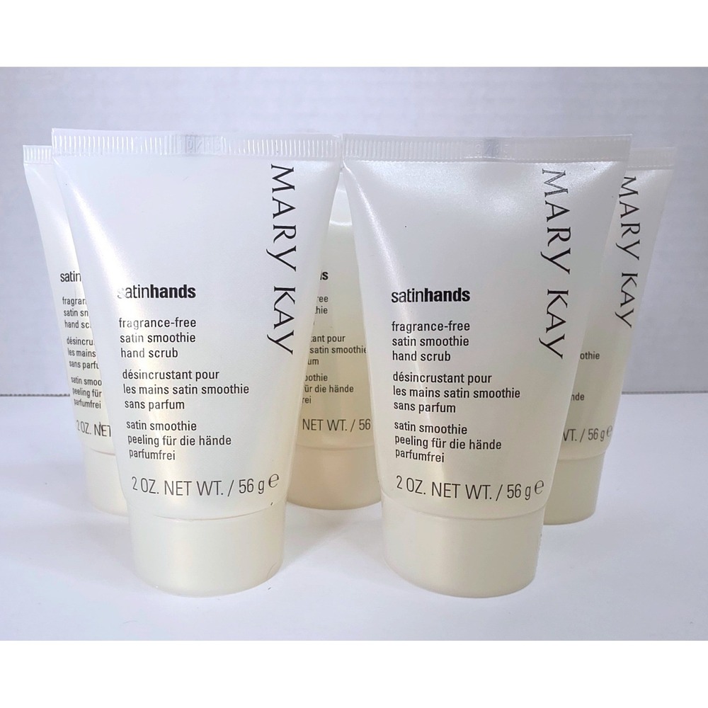 Mary Kay Satin Hands Fragrance-Free Satin Smoothie Hand Scrub 2oz Lot of 5 New‎